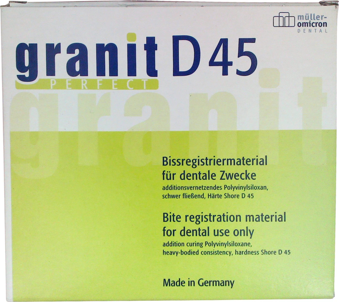 granit® PERFECT D45 Packung 2 x 50 ml Kartusche, 12 Mixing Tips grün