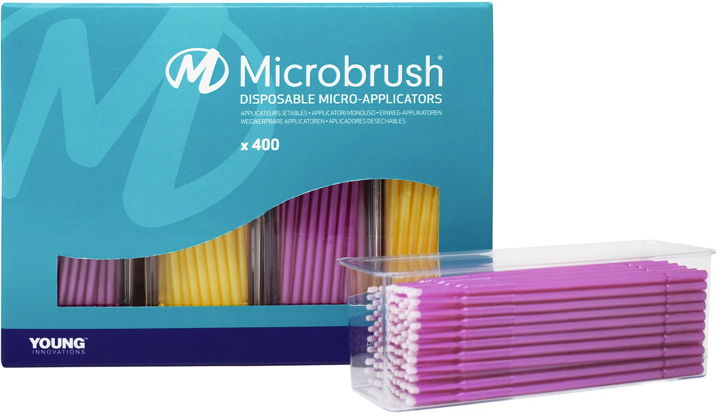 Microbrush® Applikatoren Plus Serie Packung 400 Stück pink/gelb, fein