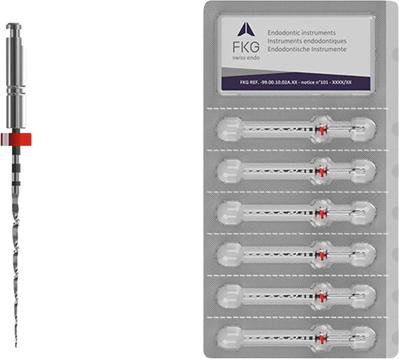 FKG BioRaCe Steril Packung 6 Stück 25 mm, ISO 025, 4 %