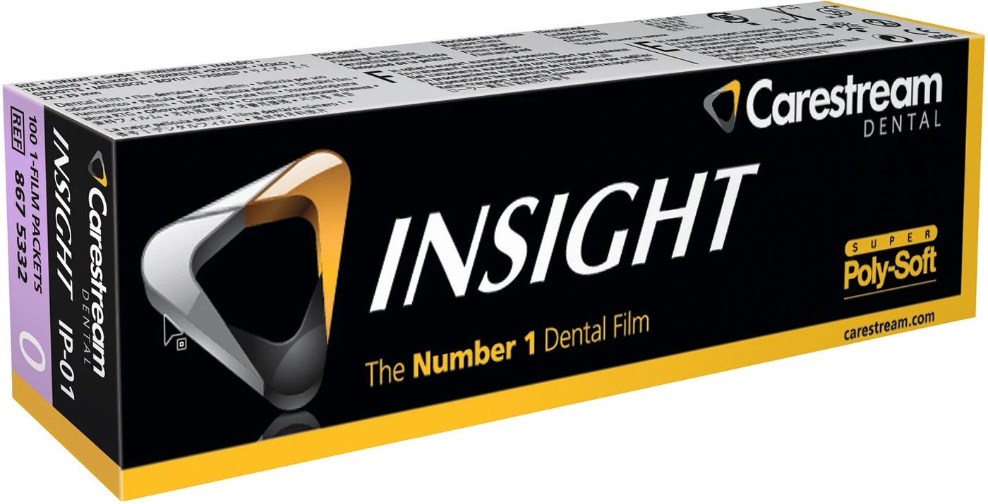 INSIGHT Periapical Film SUPER Poly-Soft Packung 100 Einzelfilme 2,2 x 3,5 cm, IP-01