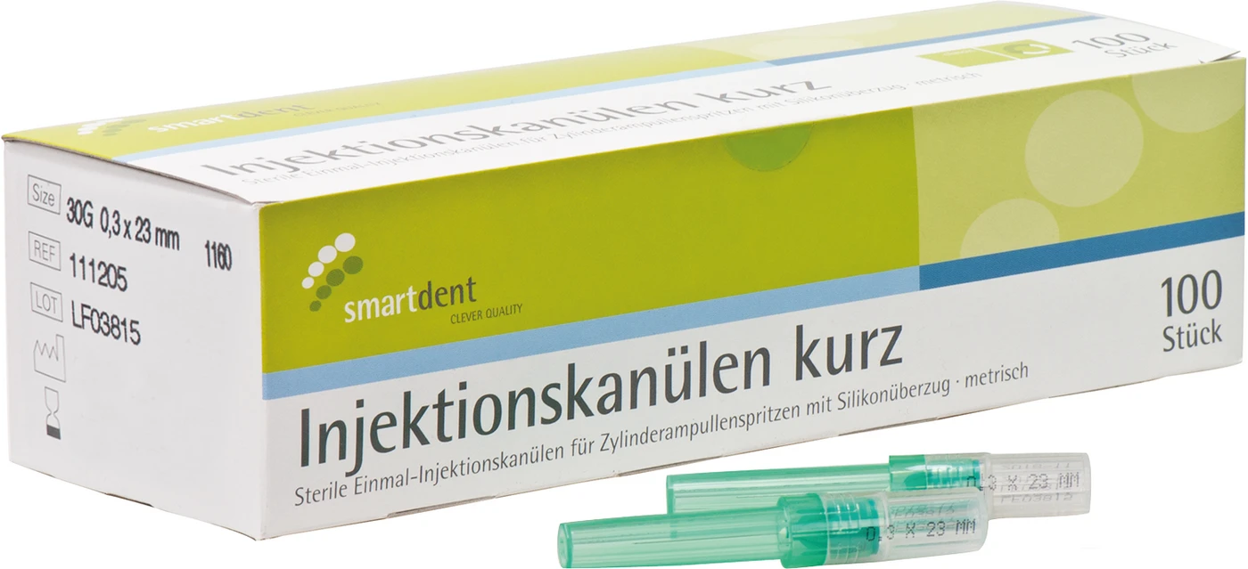 smart Injektionskanülen Packung 100 Stück Ø 0,3 x 23 mm