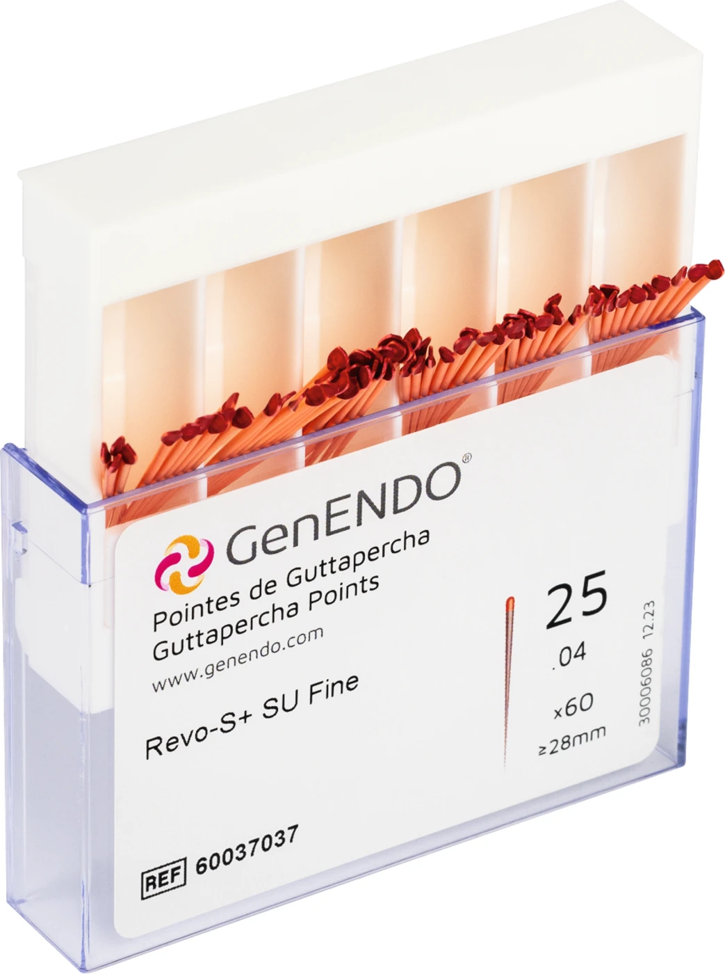 GenENDO Revo+ Guttapercha Packung 60 Stück fine, Taper .04, ISO 025