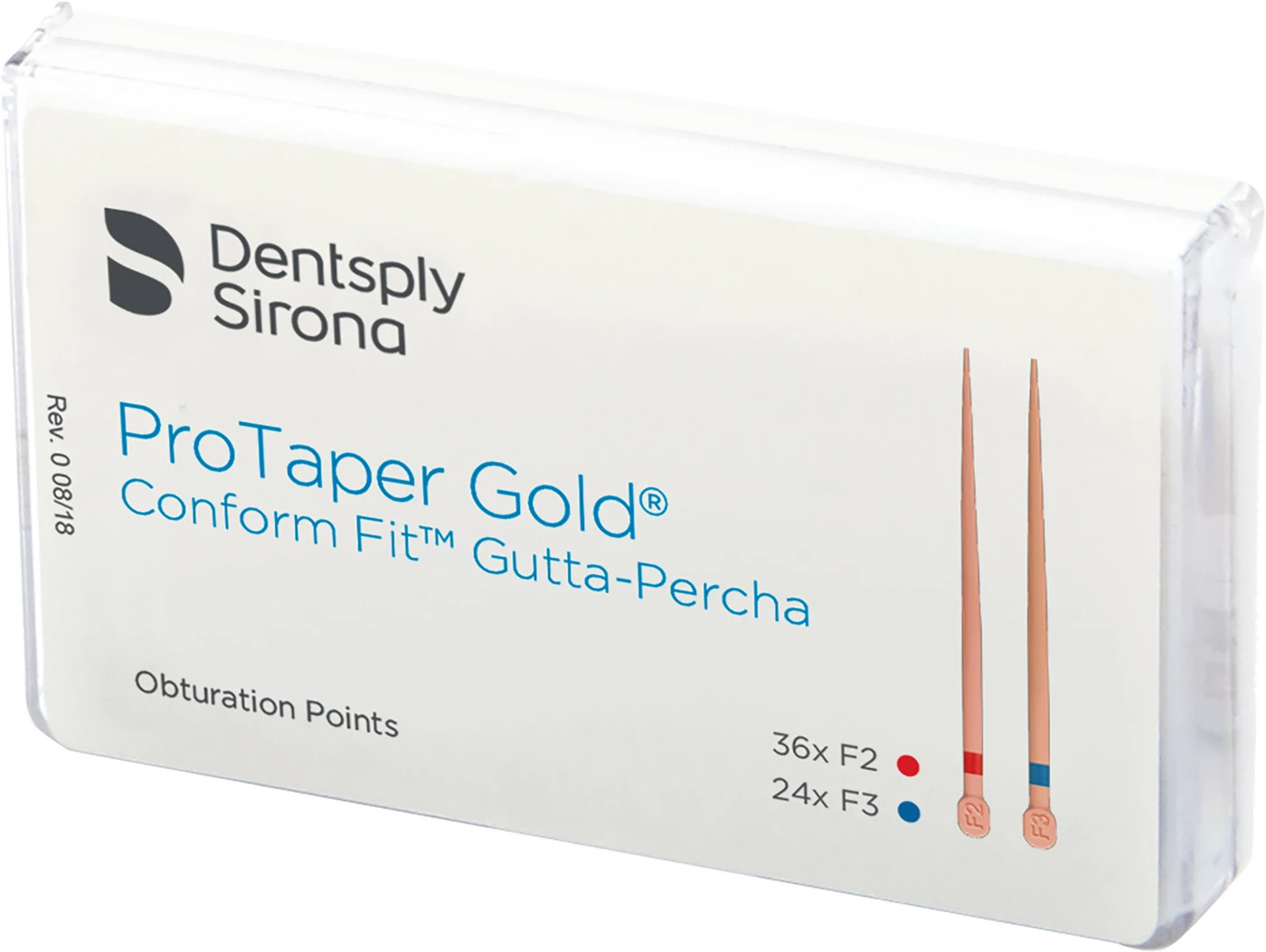 ProTaper Gold® Conform Fit™ Guttaperchaspitzen Packung 60 Stück (36 x F2, 24 x F3)