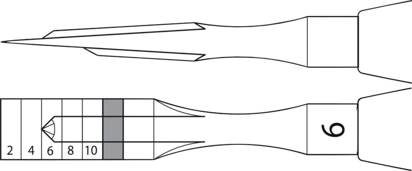 ERGOPLANT Osteotom nach Stricker Stück DX522R, 160 mm, 6 mm
