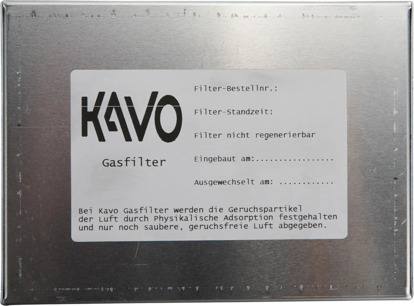 Adsorptionsfilter Stück Kunststoff