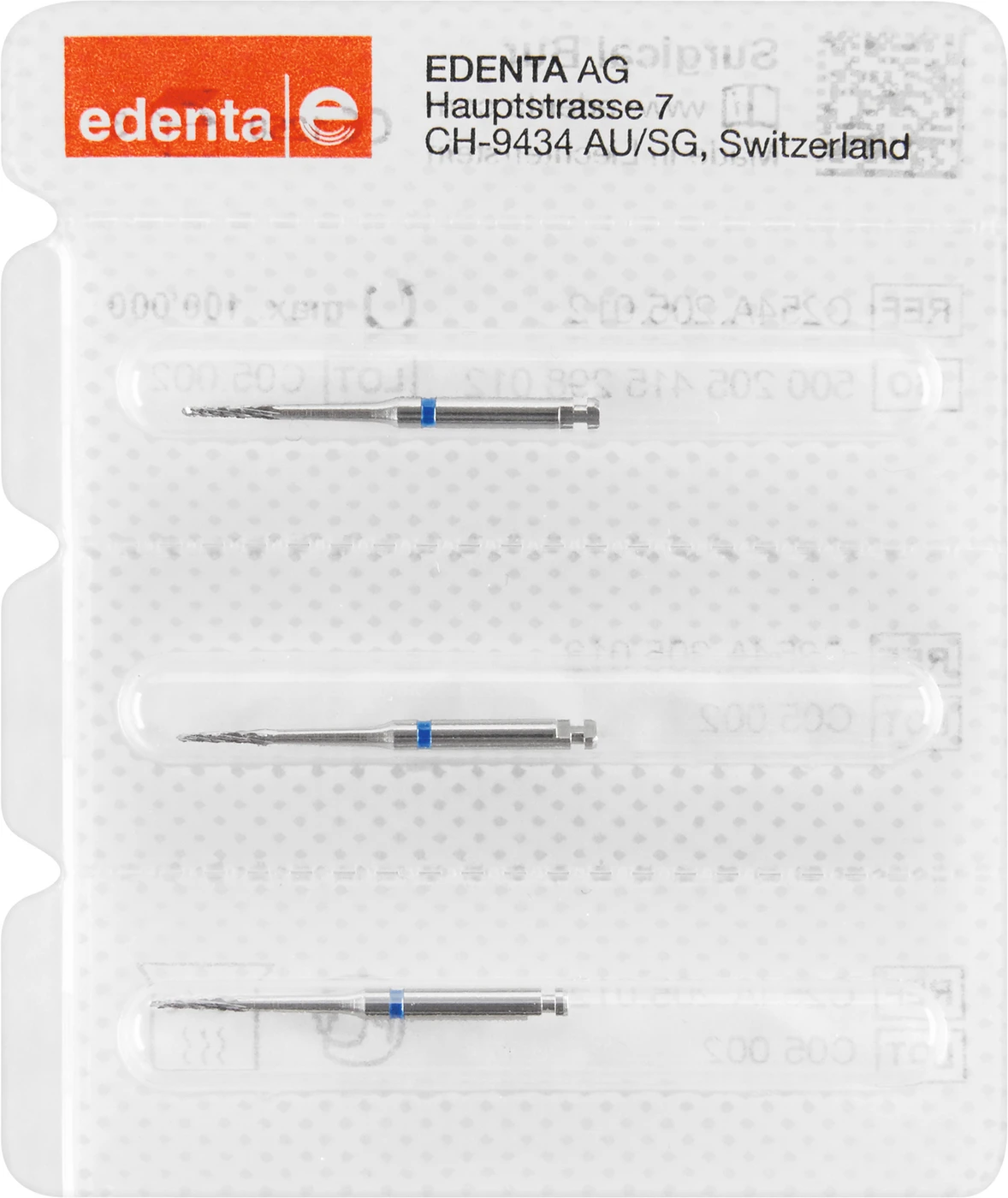 Chirurgie Knochenfräser C254A Packung 3 Stück RAL, Figur 415 , 6 mm, ISO 012