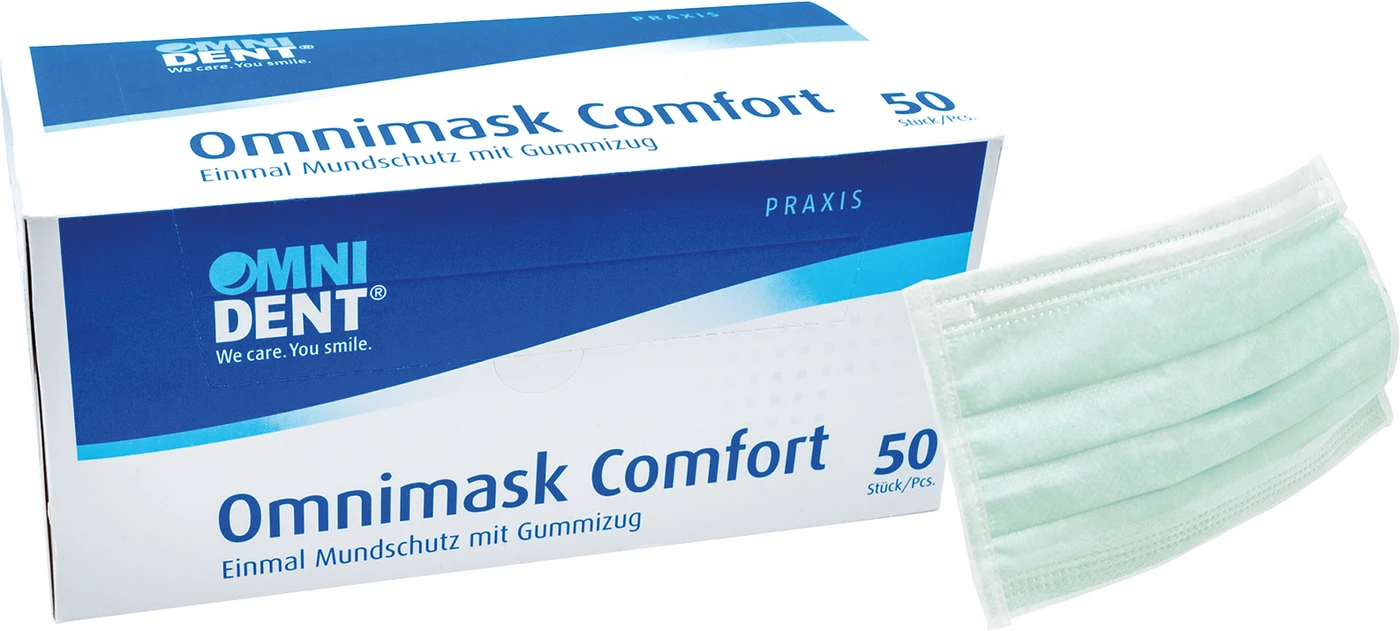 Omnimask Comfort Packung 50 Stück grün mit Gummizug