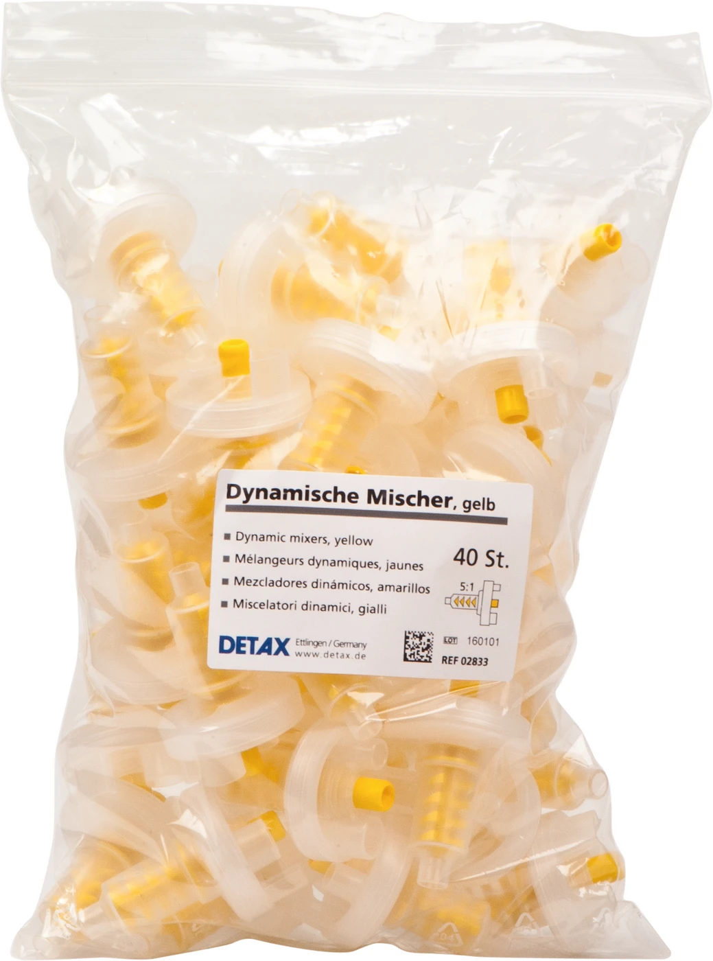 DETAX Dynamische Mischer Packung 40 Stück gelb