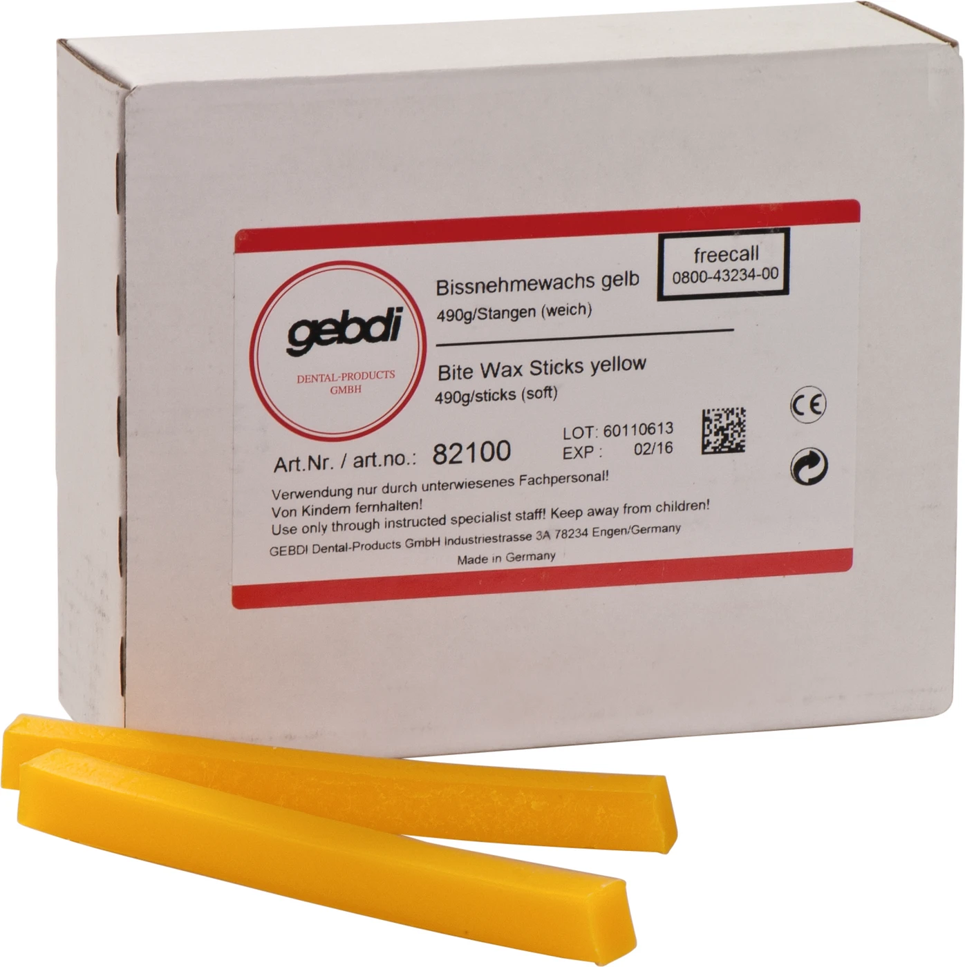Bissnehmwachs Packung 490 g Stangen gelb, weich Bissnehmwachs Packung 490 g Stangen gelb, weich
