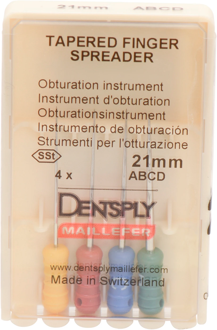 Finger Spreader konisch Sortiment 4 Stück 21 mm, Größe A-D