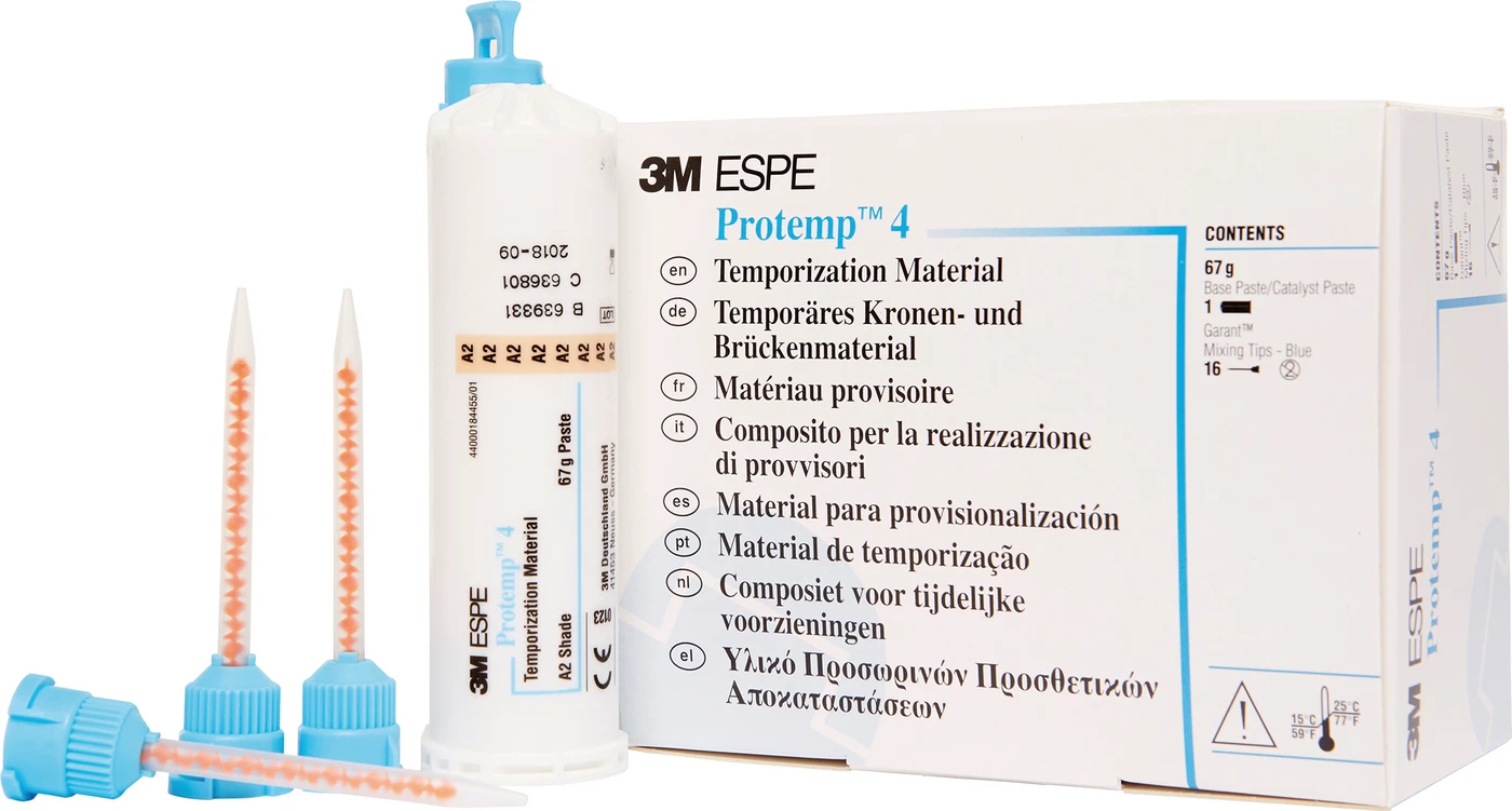 Protemp™ 4 Packung 50 ml Kartusche A2, 16 Mischkanülen blau