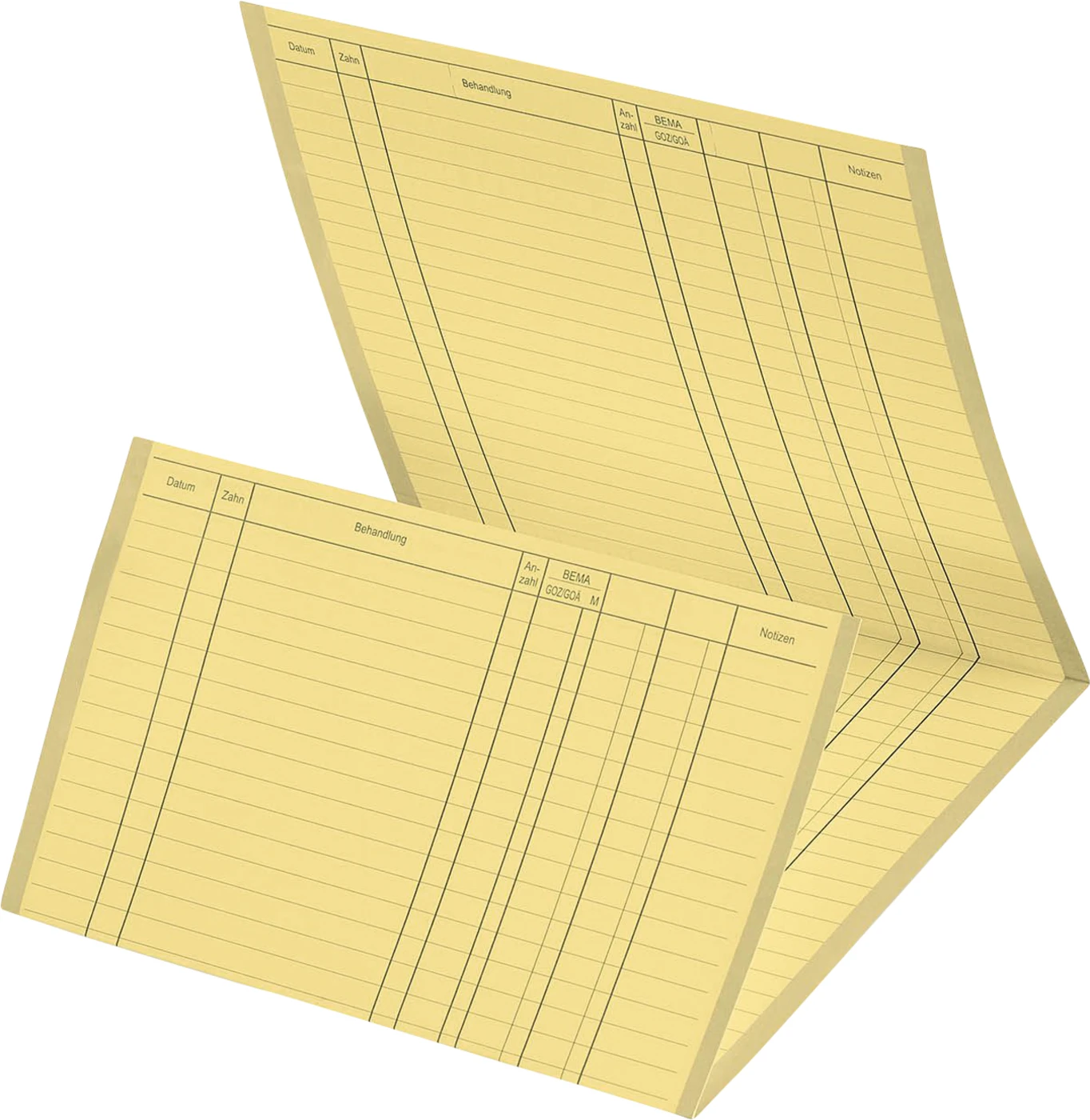 Kartei-Faltmappe A5 Dental & Medico Packung 100 Stück Dental, gelb