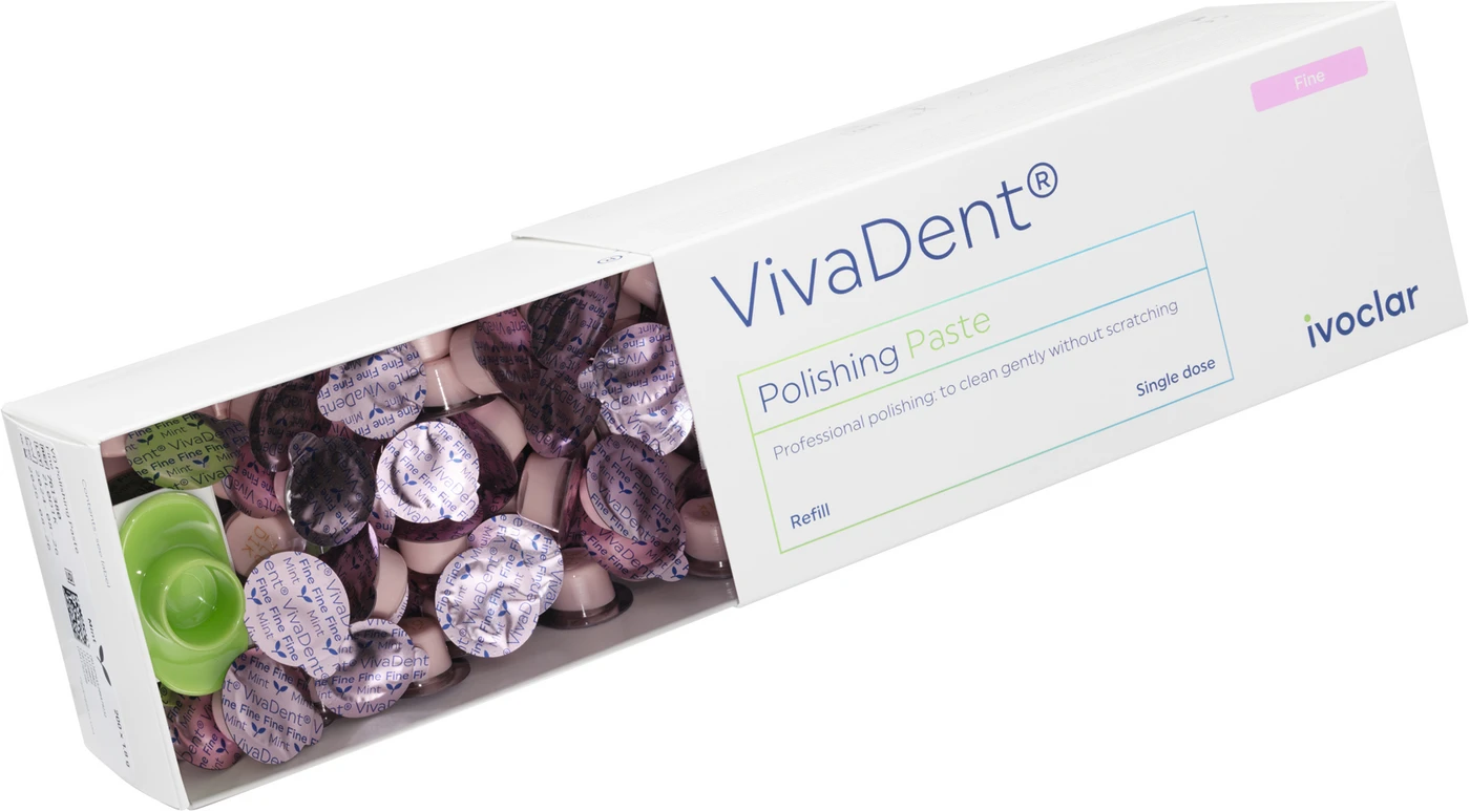 VivaDent® Polishing Paste Packung 200 x 1,8 g Single Dose fein, mint