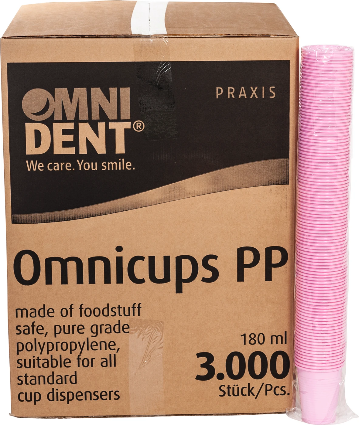 Omnicups PP Karton 3.000 Stück rosa
