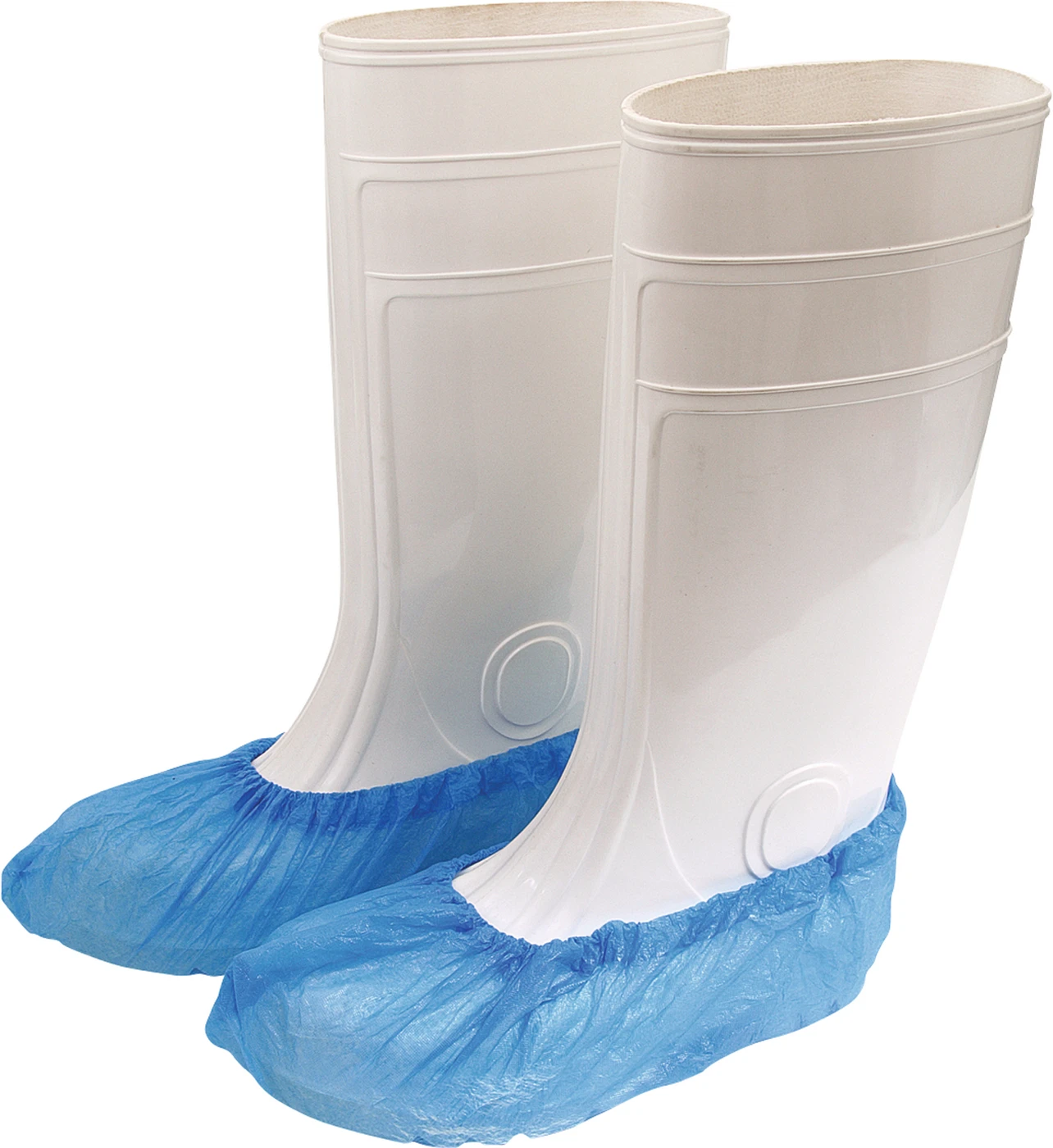 CPE-Überschuhe Karton 20 x 100 Stück blau, ca. 40 cm lang, Stärke 35 µm