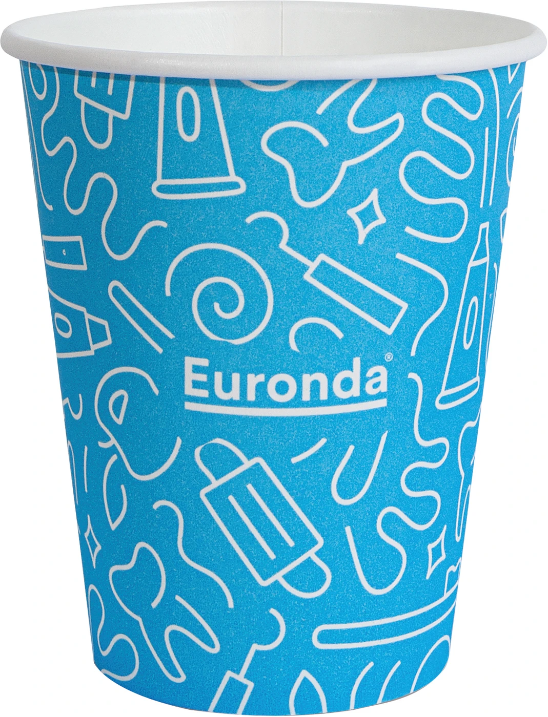 Monoart® Mundspülbecher Hartpapier Karton 1.000 Stück Graffiti blau, 180 ml