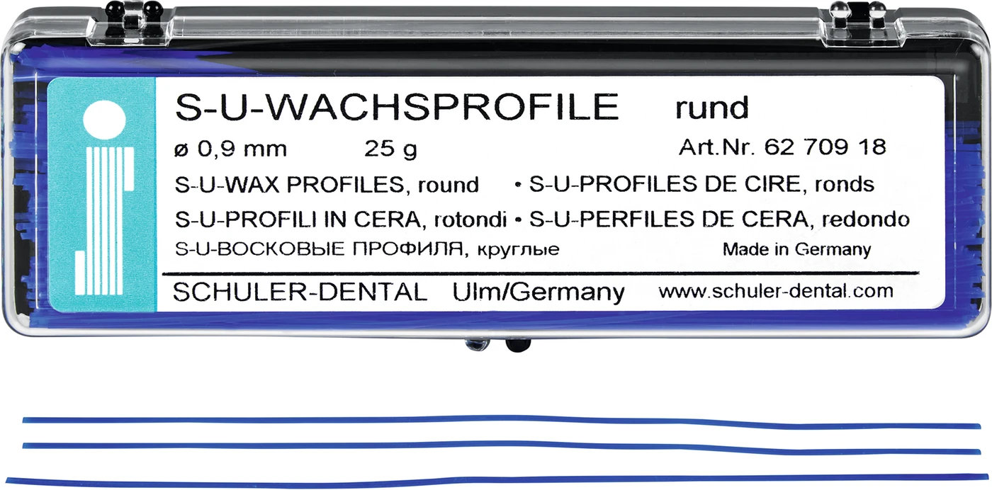 S-U-Wachsprofile Packung 25 g Wachsprofile rund, 0,9 mm