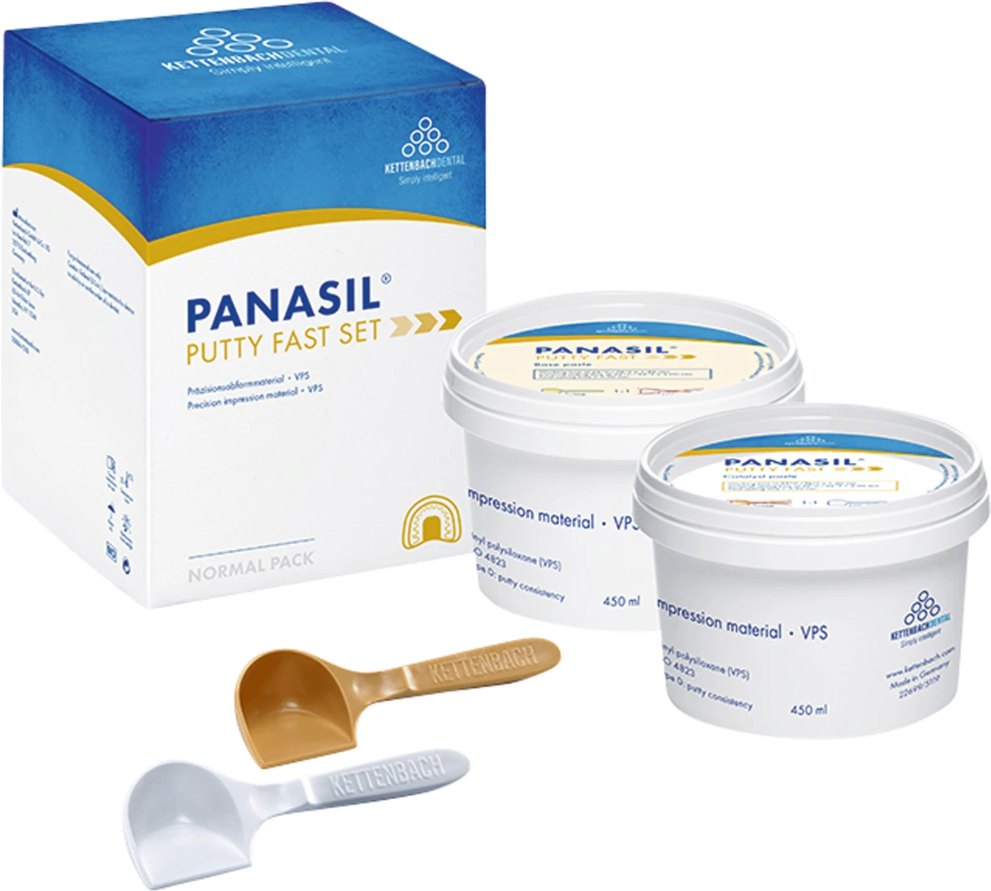 Panasil® Putty Normalpackung 450 ml Basispaste, 450 ml Katalysatorpaste, Putty Fast