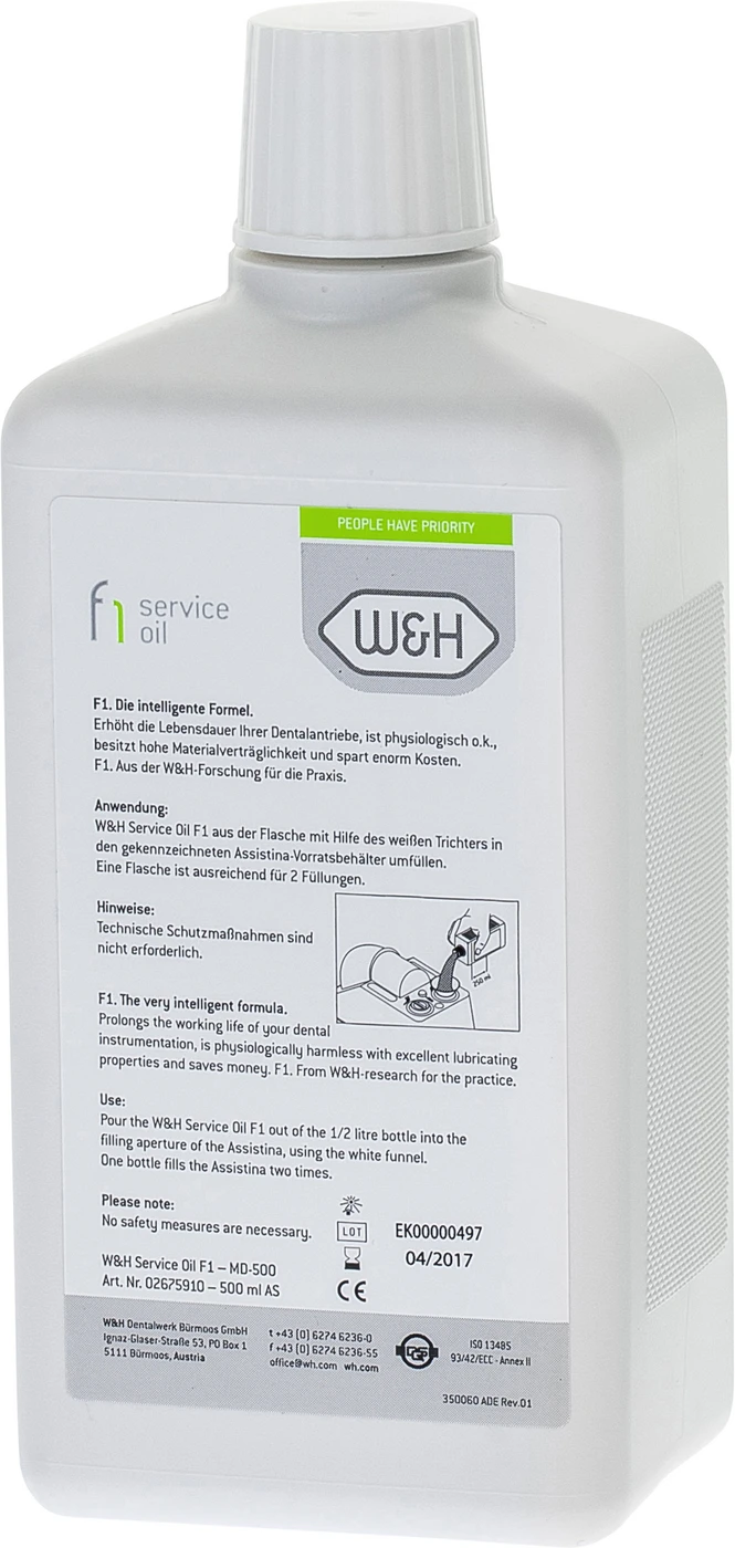 Service-Öle für Assistina 301 plus Flasche 500 ml MD-500 Service Öl F1
