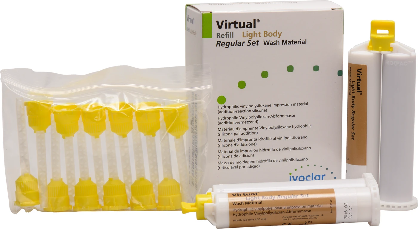 Virtual® Light Body Nachfüllpackung 2 x 50 ml Kartusche, 12 Mischkanülen, Regular