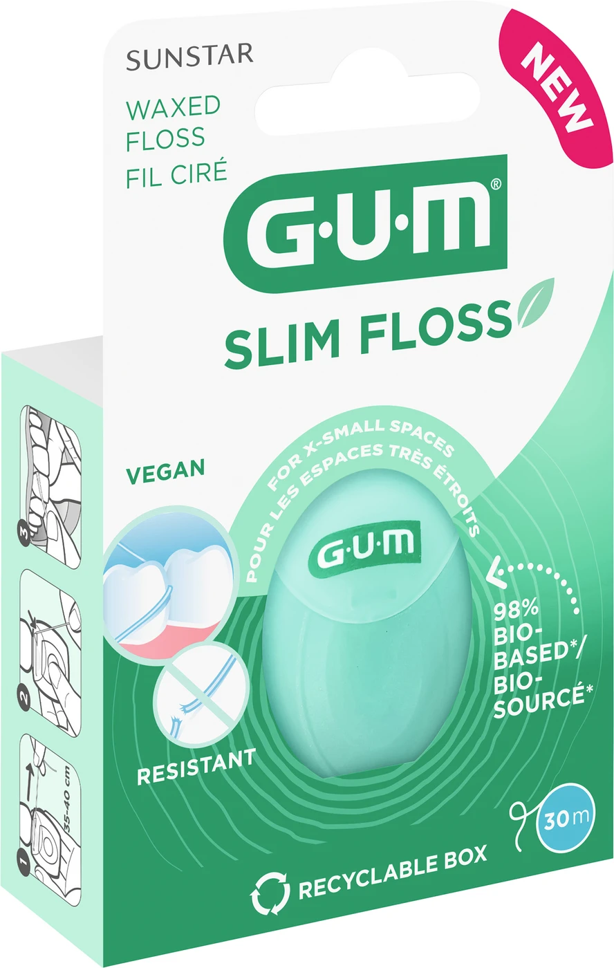 GUM® SLIM FLOSS Spenderbox 30 m gewachst