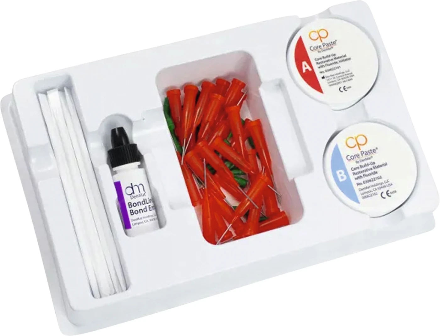 Core Paste Kit 2 x 25 g Dose mit Fluorid weiß, Zubehör