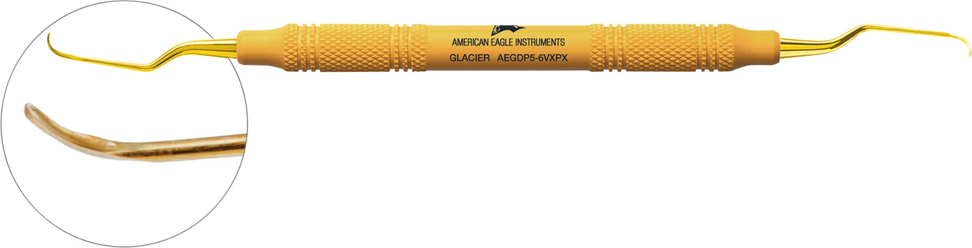 Glacier™ Gracey +3 - Deep Pocket Stück gelb, 5-6, anterior, für Frontzähne, XP² Technology™, mit Kunststoffgriff