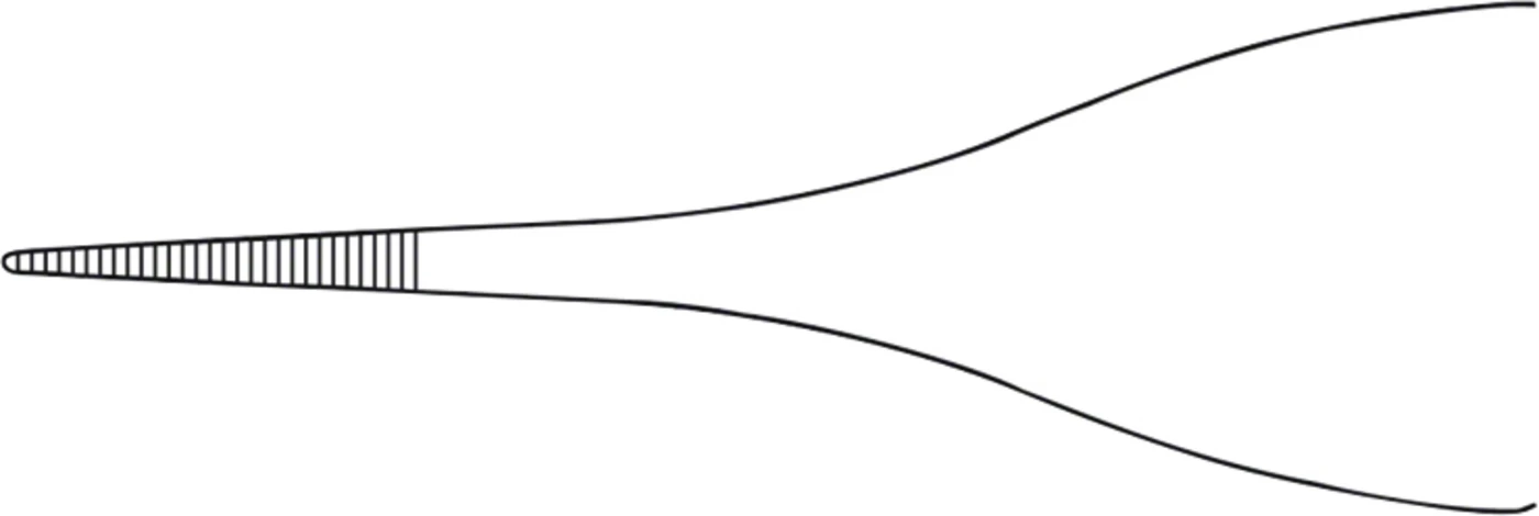 Anatomische Pinzetten nach Adson Micro Stück gerade, feingliedrig, gerieft, 150 mm