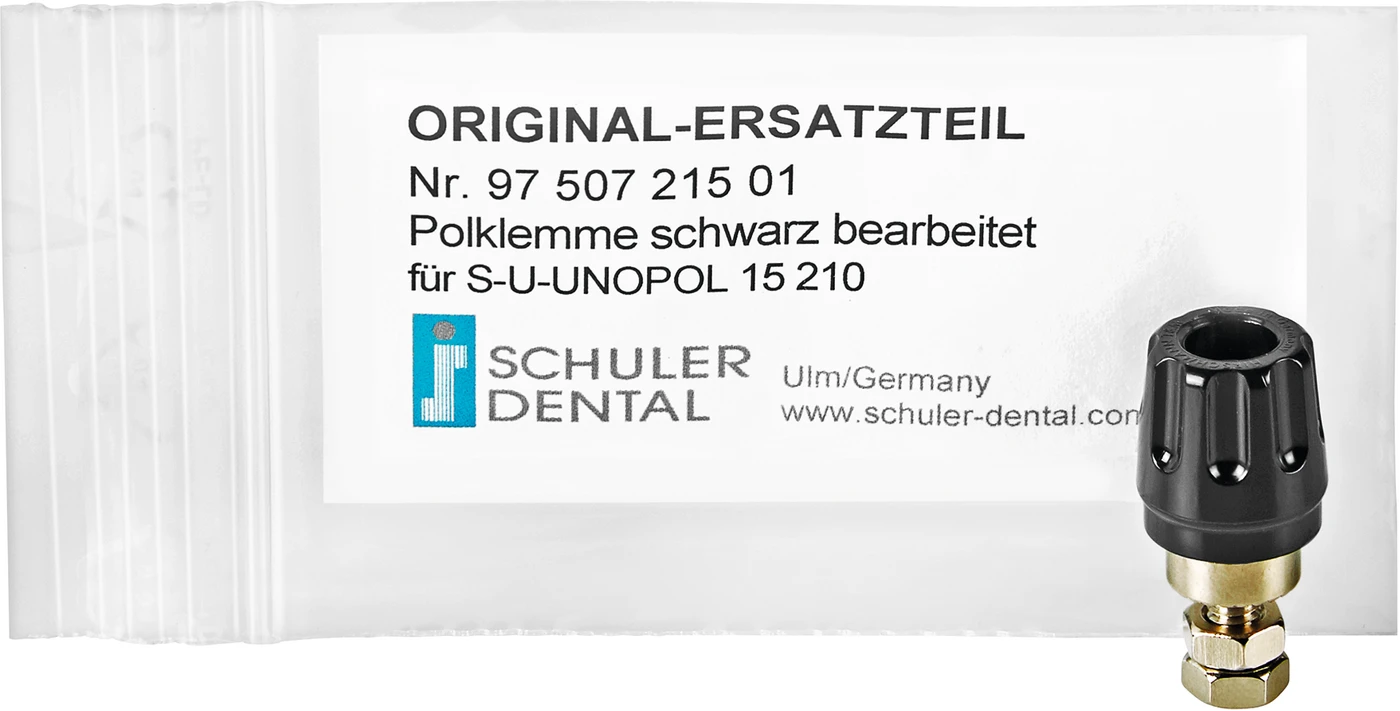 S-U-Unopol Polklemme Stück schwarz, bearbeitet