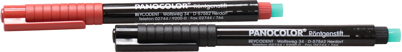 Panocolor® Röntgenstifte Packung 4 Stück (schwarz, rot)