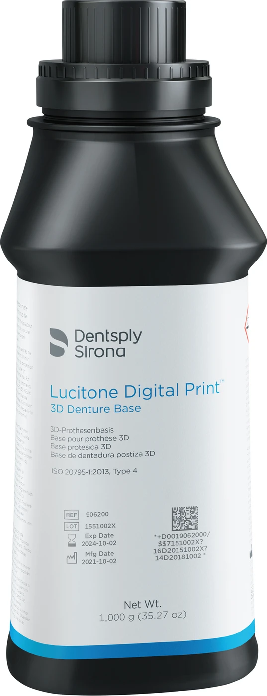Lucitone Digital Print™ 3D Denture Resin Flasche 1 kg dunkel rot/rosa