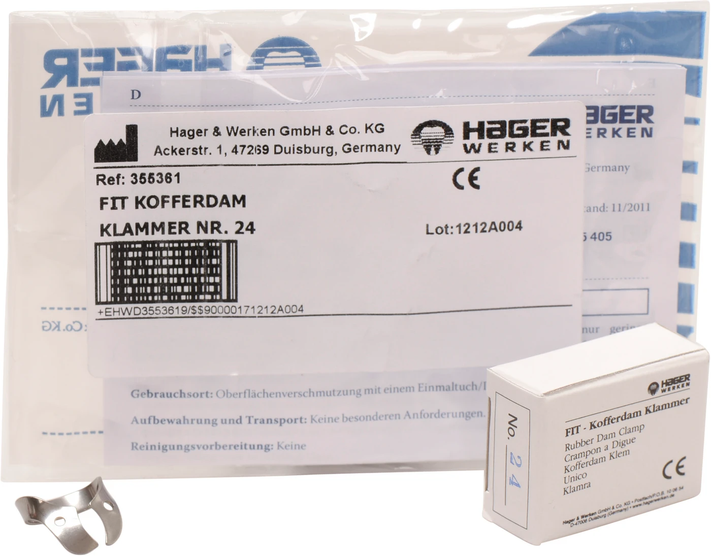 Fit-Kofferdam® Molarenklammern flügellos Stück Nr. 24