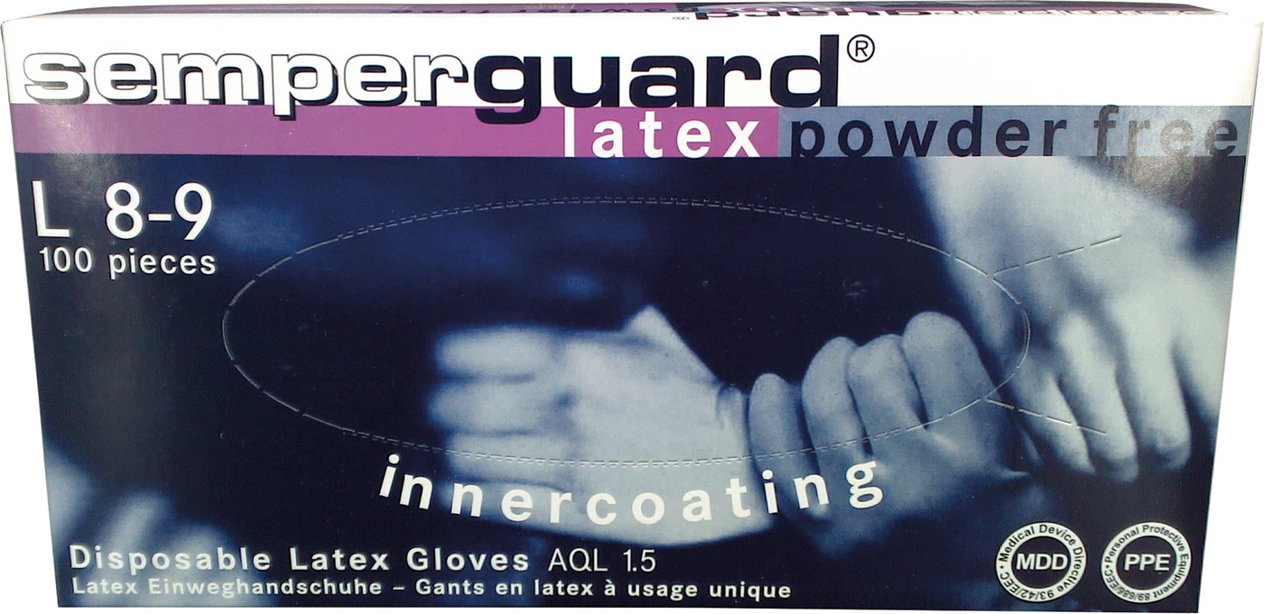 semperguard® latex IC Packung 100 Stück puderfrei, naturweiß, L