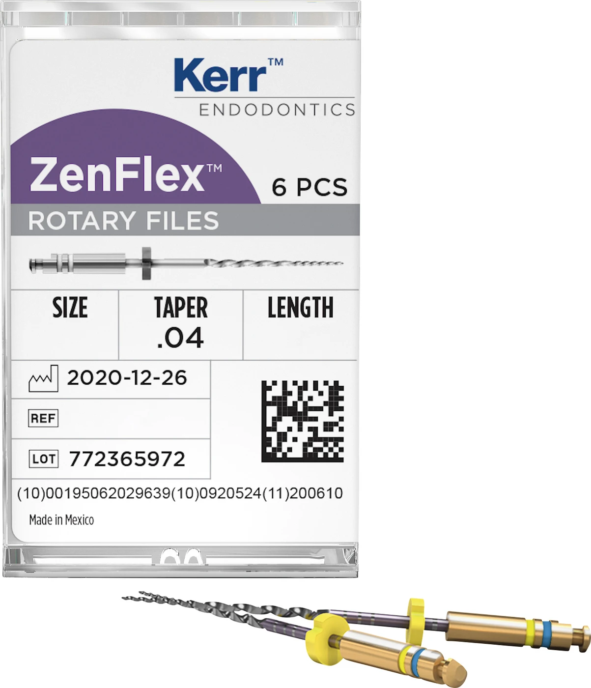 ZenFlex™ Packung 6 Stück 25 mm, Taper.04 ISO 035