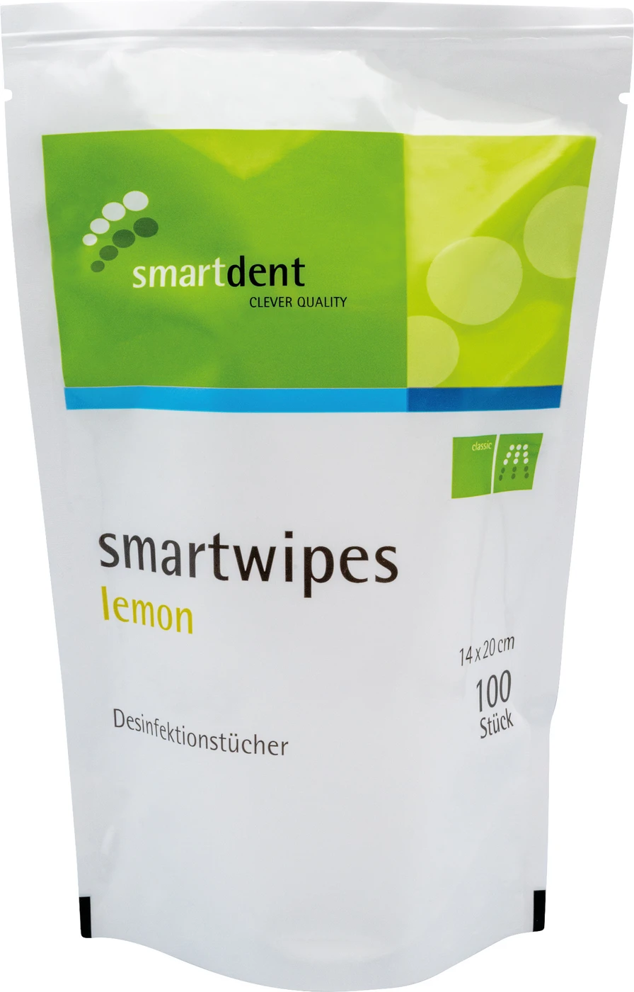 smartwipes Beutel 100 Stück lemon, 14 x 20 cm