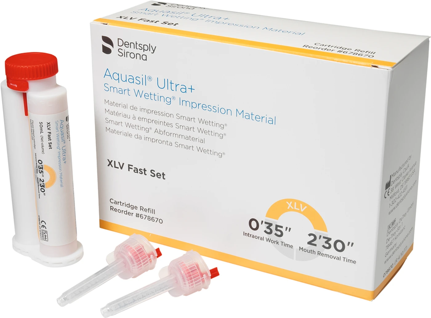 Aquasil® Ultra+ Nachfüllpackung 4 x 50 ml Doppelkartusche XLV Fast Set, Zubehör Aquasil® Ultra+ Nachfüllpackung 4 x 50 ml Doppelkartusche XLV Fast Set, Zubehör