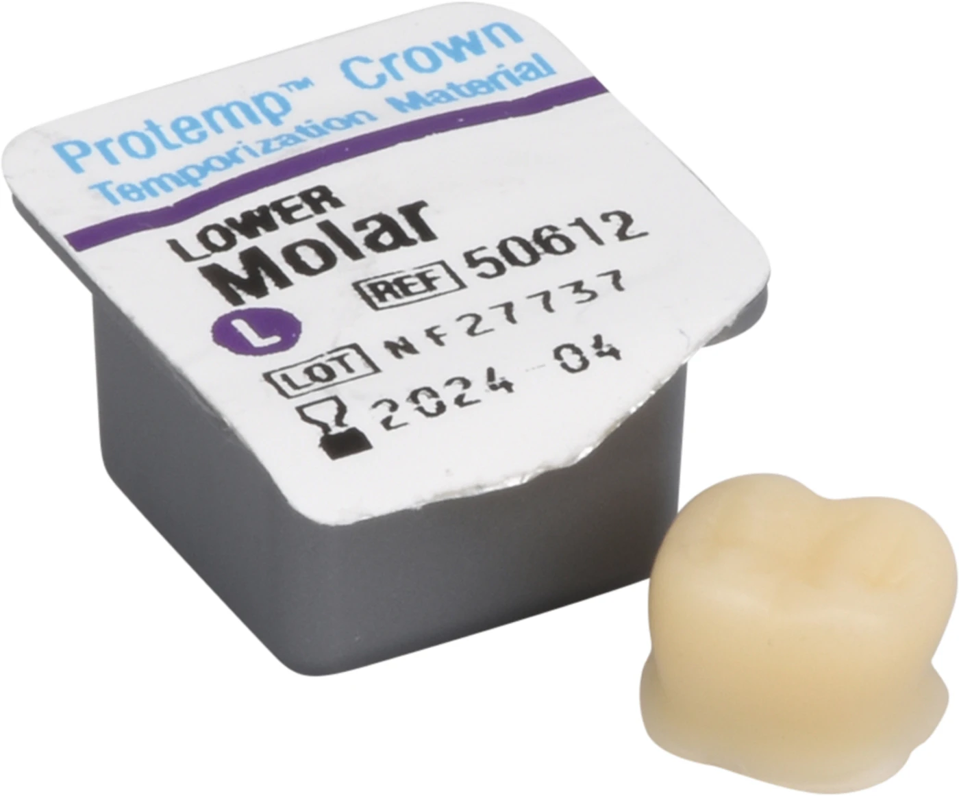 Protemp™ Crown Packung 5 Stück unterer Molar L, 1 Stückmesslehre