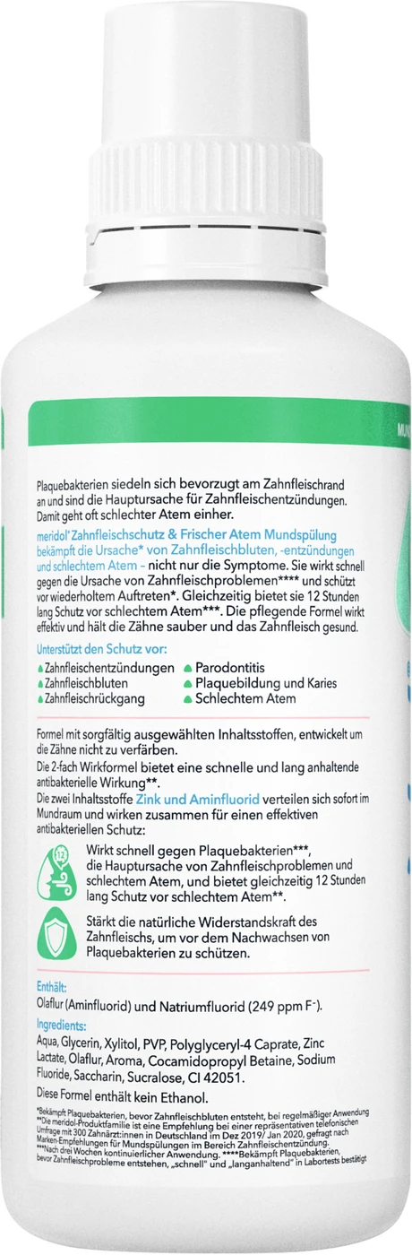 meridol® ZAHNFLEISCHSCHUTZ & FRISCHER ATEM Mundspülung Flasche 400 ml meridol® ZAHNFLEISCHSCHUTZ & FRISCHER ATEM Mundspülung Flasche 400 ml