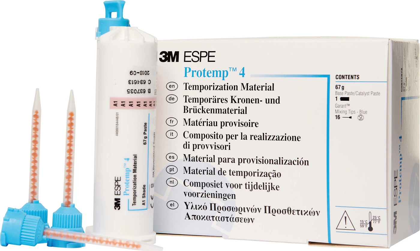 Protemp™ 4 Packung 50 ml Kartusche A1, 16 Mischkanülen blau