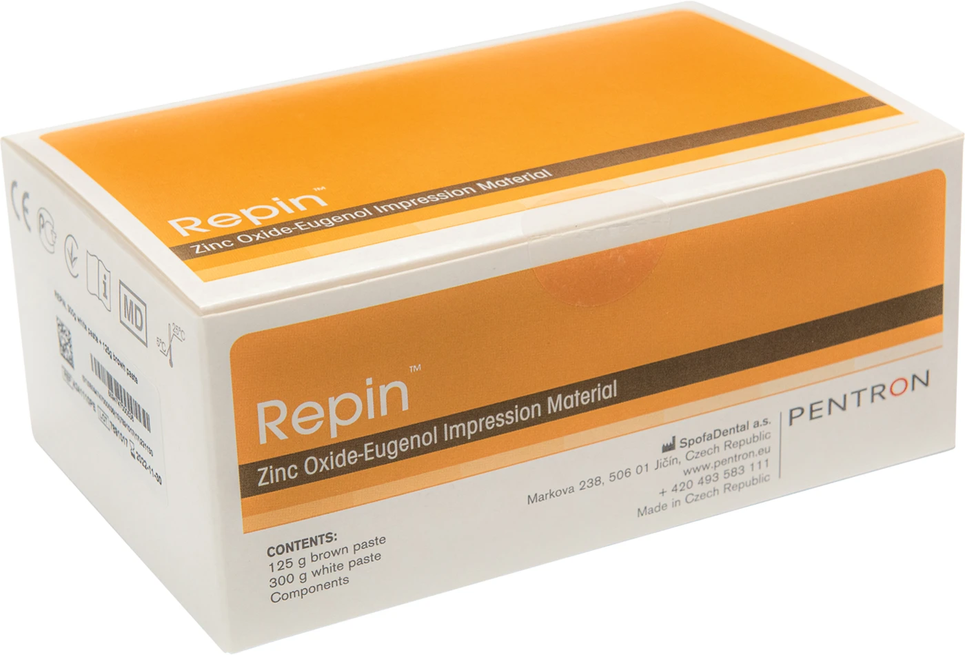 Repin™ Packung Impressionspaste 1 x 300 g weiß, 1 x 125 g braun, 1 Mischblock, 1 Tubenroller 