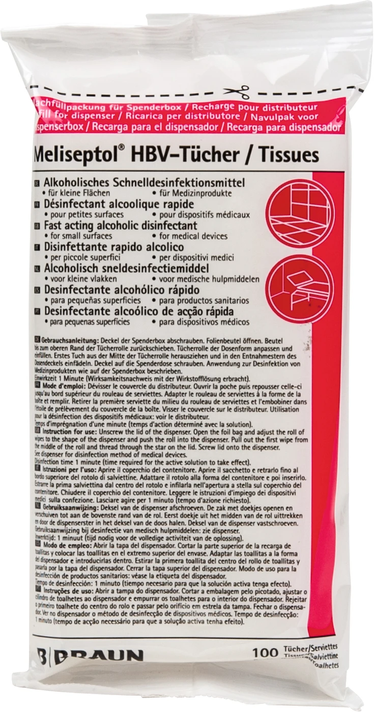 Meliseptol® HBV®-Tücher Nachfüllpackung 100 Stück