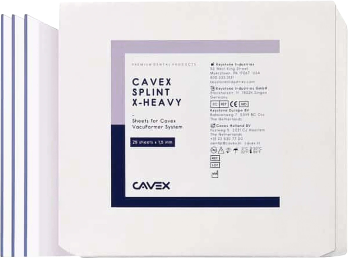 Cavex Splint X-Heavy Packung 25 Stück transparent, Stärke 1,5 mm