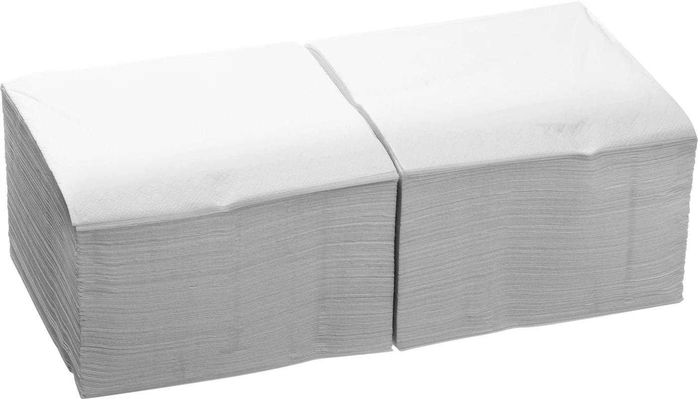 TOP SOFT Tissue-Servietten Karton 1.500 Stück weiß, 2-lagig
