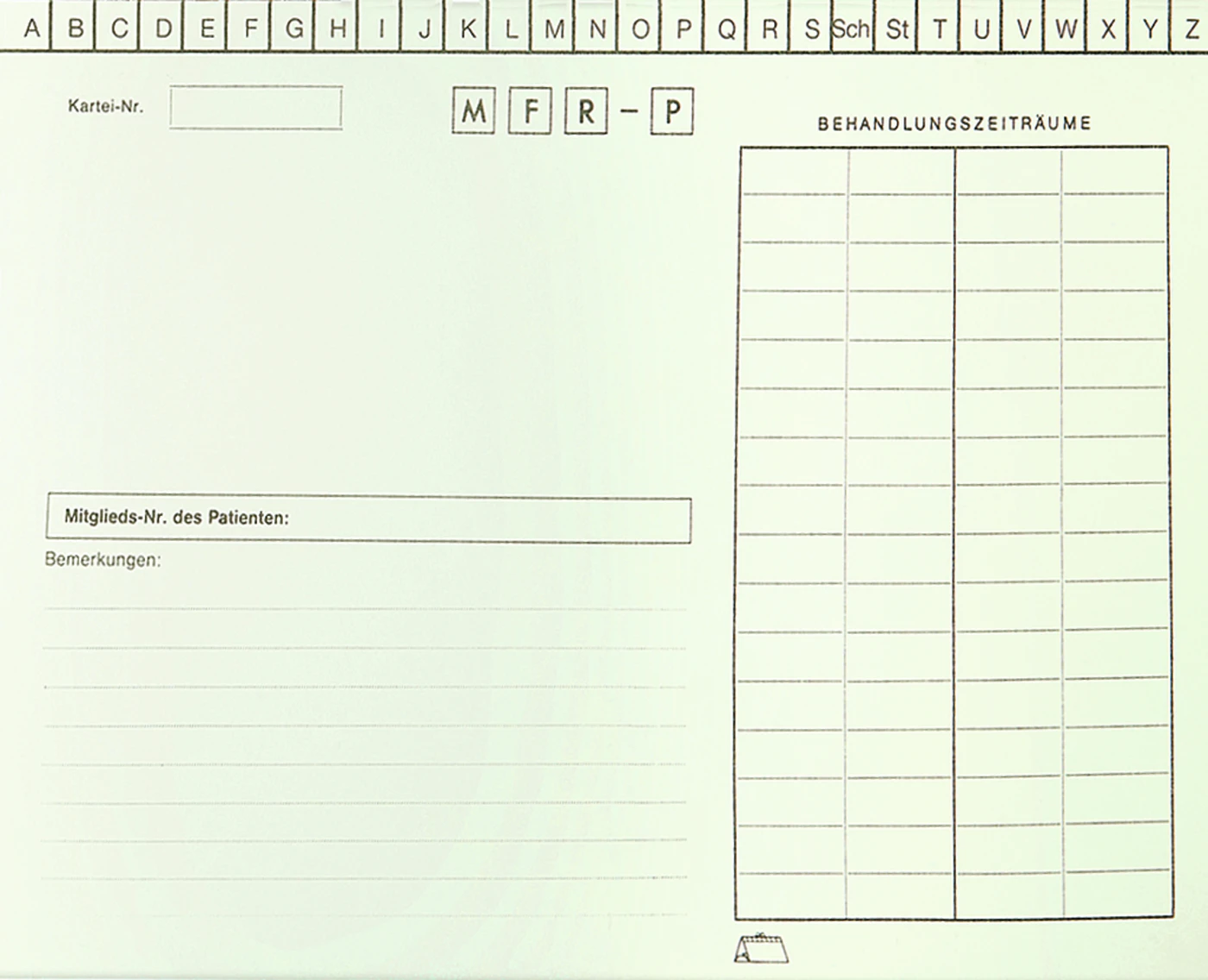 System Karteikarten für Adrema Karton 200 Stück grün