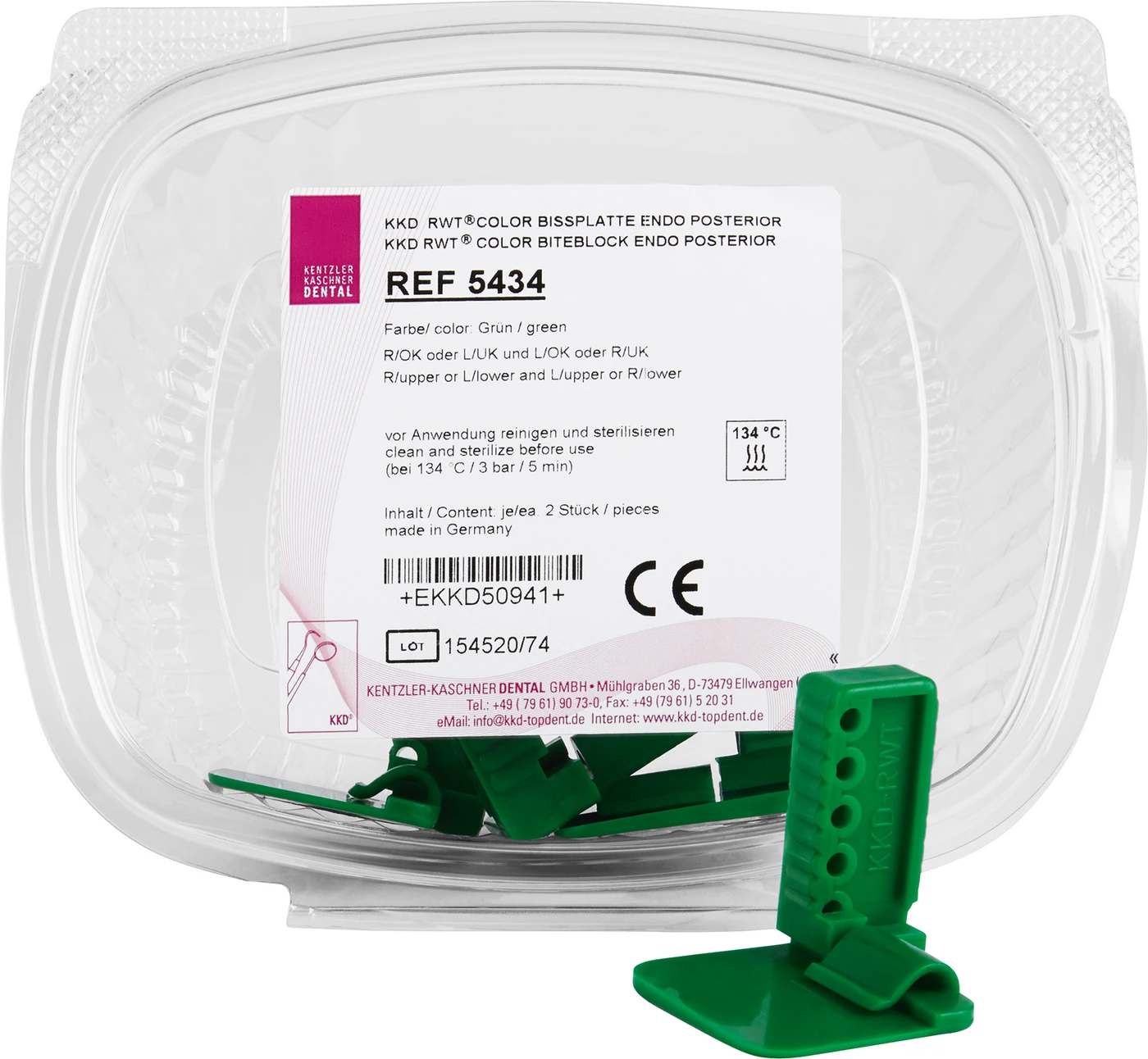 RWT® Bissplatten Packung 8 Bissplatten Endo, Posterior