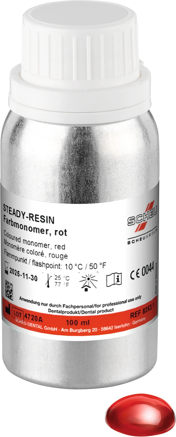 STEADY-RESIN Farbmonomere Flasche 100 ml rot STEADY-RESIN Farbmonomere Flasche 100 ml rot