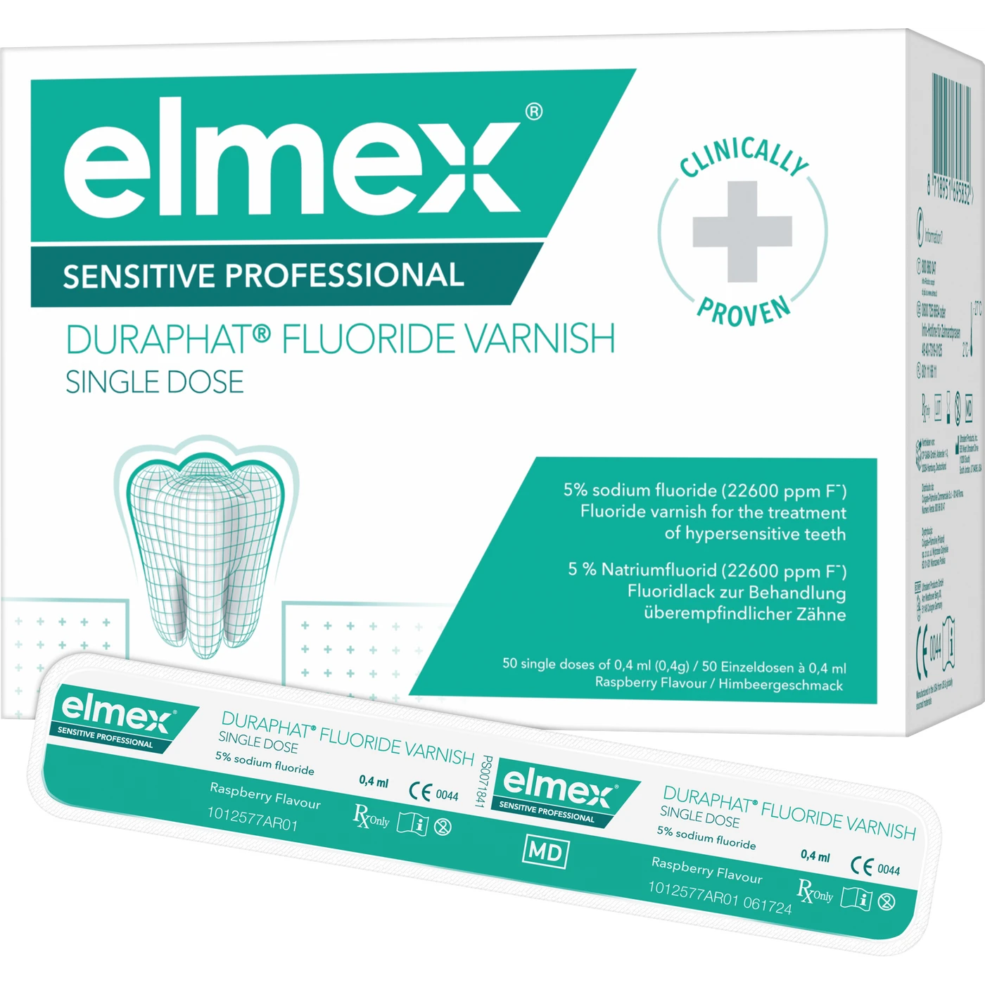 elmex® SENSITIVE PROFESSIONAL Duraphat Packung 50 x 0,4 ml
