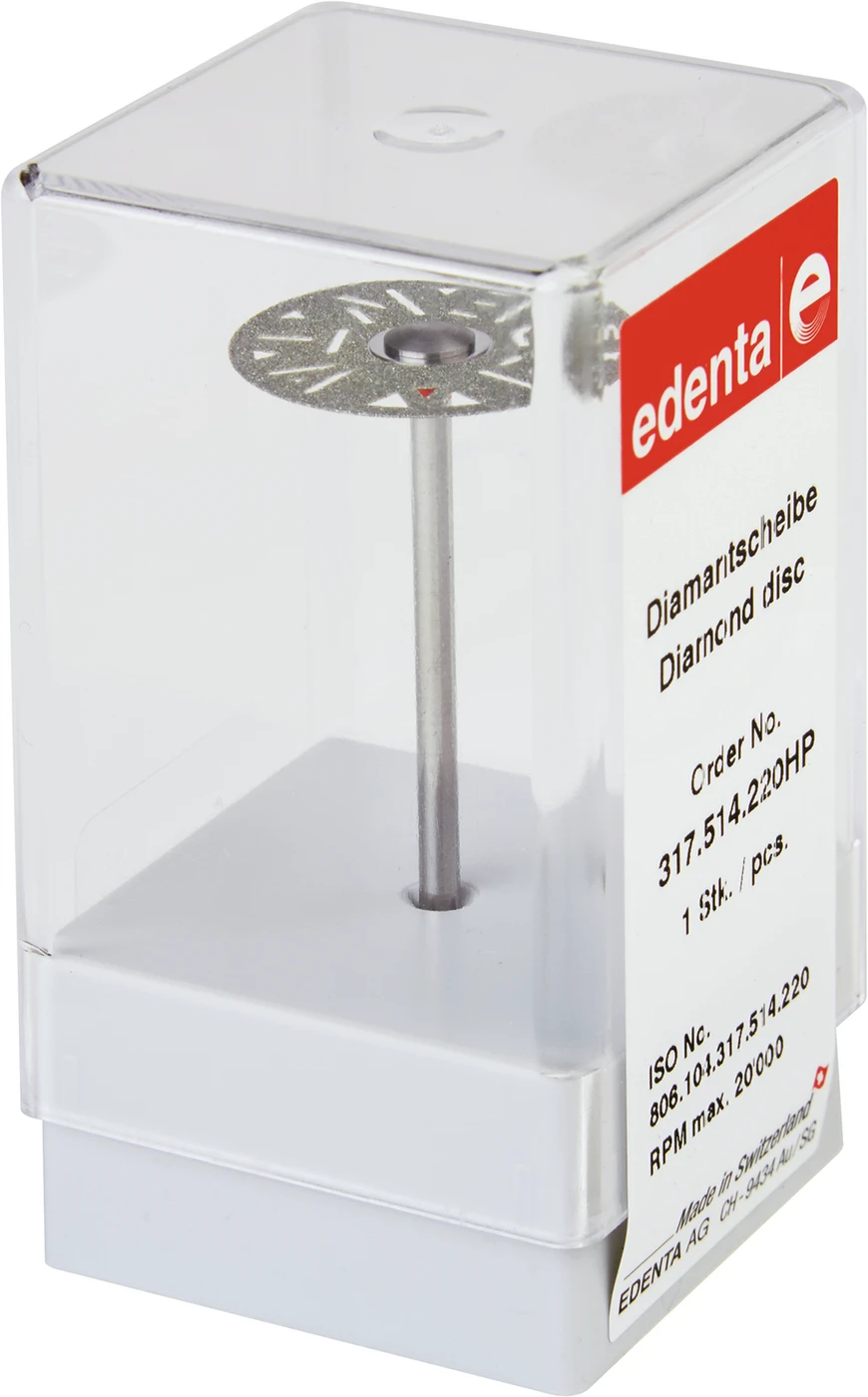 Diamantscheibe 317 Stück rot fein, HP, Figur 317, 0,15 mm, ISO 220