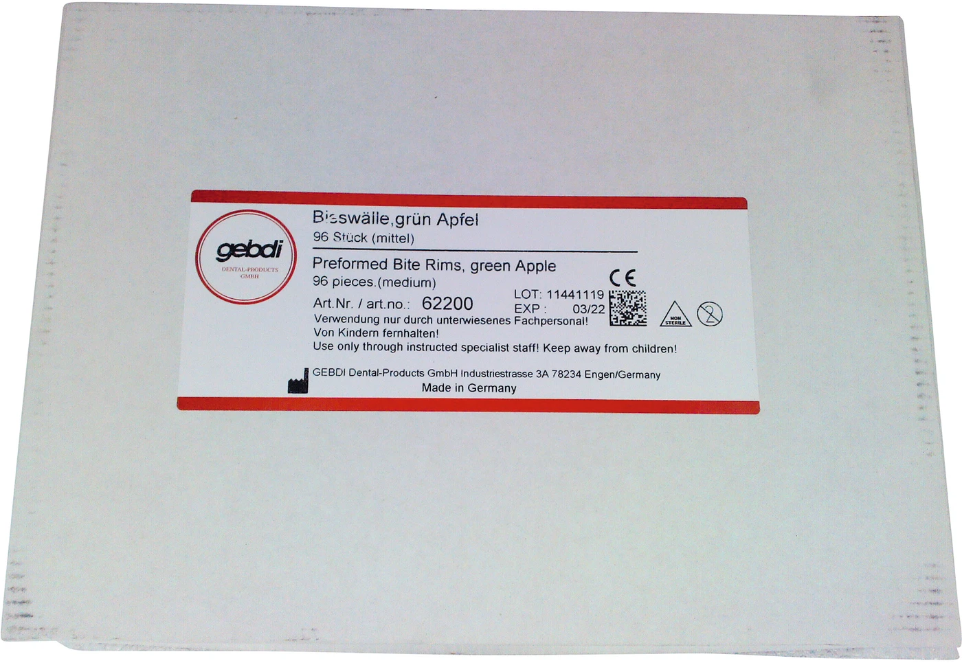 Bisswälle vorgeformt Packung 96 Stück grün, Apfelaroma, mittel