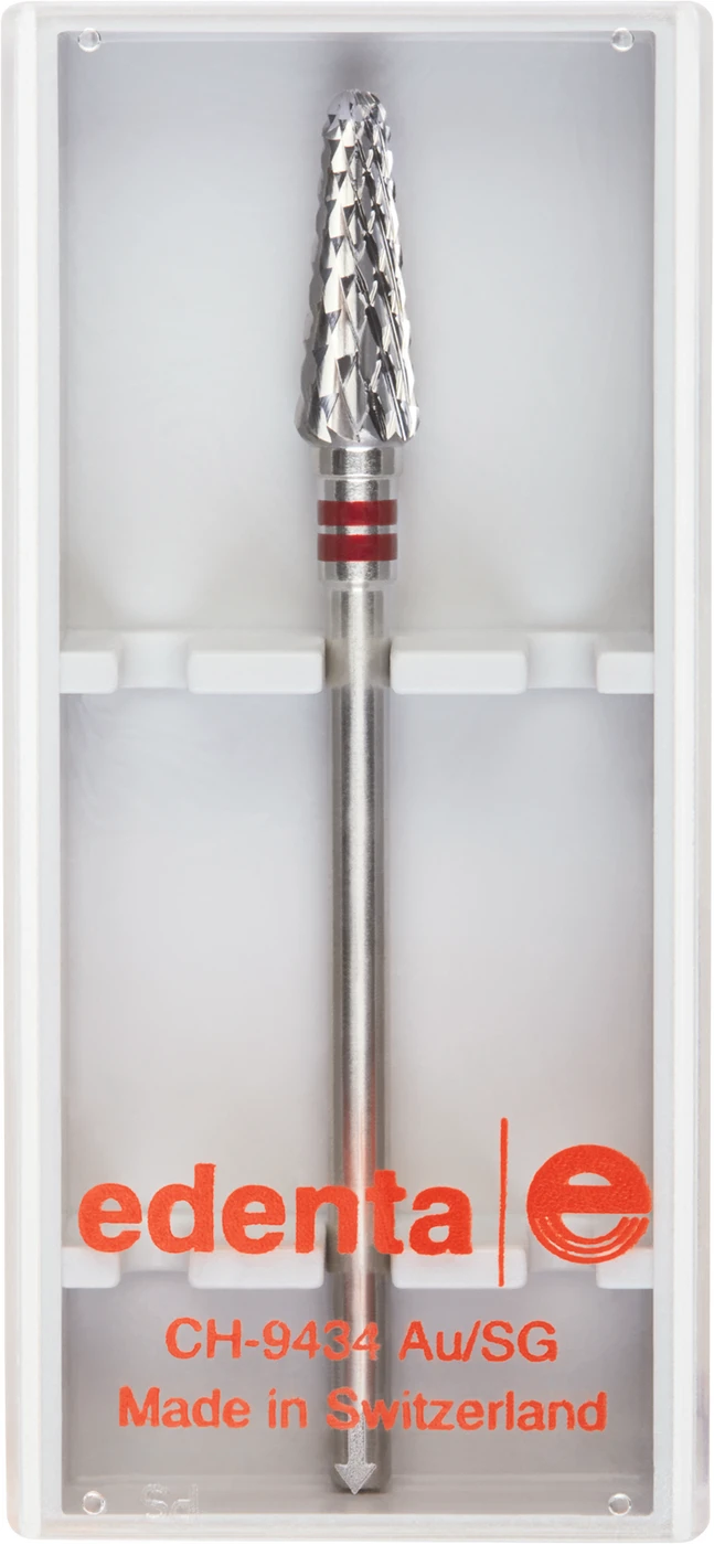 HM-Fräser Schliff 10 Stück linksschneidend, Kreuzverz., 2 x rot standard, HP, Fi.194, 13 mm, ISO 045